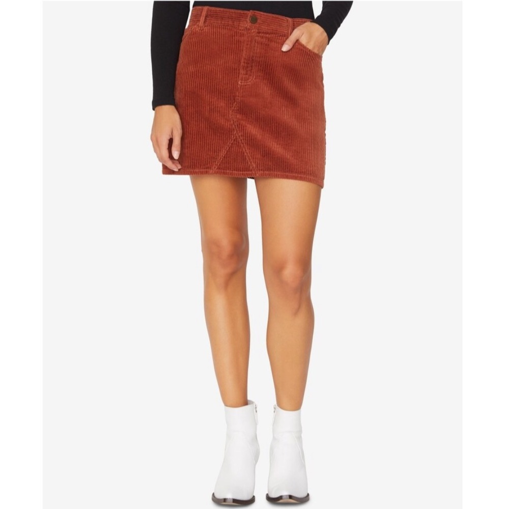 Sanctuary brown corduroy mini skirt